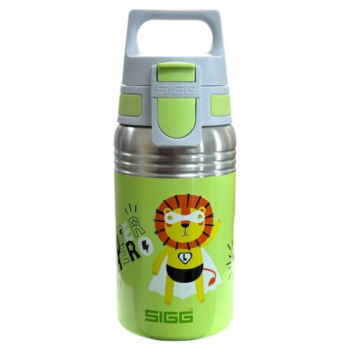 SIGG - Edelstahl Trinkflasche 0,5L - LÖWE HERO - BPA-frei - GRÜN