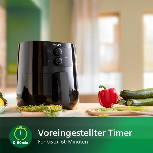 PHILIPS HD9200/90 Airfryer Ölfreie Fritteuse  4,1 Liter 0,8kg  - Schwarz