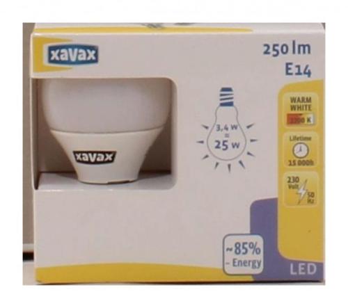 Xavax LED-Lampe, E14, 250lm ersetzt 25W Tropfenlampe, Warmwei 