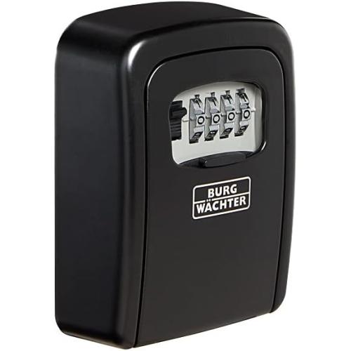 Burg-Wächter Schlüsseltresor mit 4-stelligem Zahlencode für außen und innen, Sicher, Wandmontage, Key Safe 30 SB, Schwarz