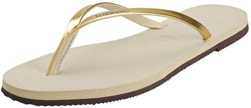 Havaianas Damen You Metallic Zehentrenner, Beige (Sand Grey/Light Golden), 35/36 EU
