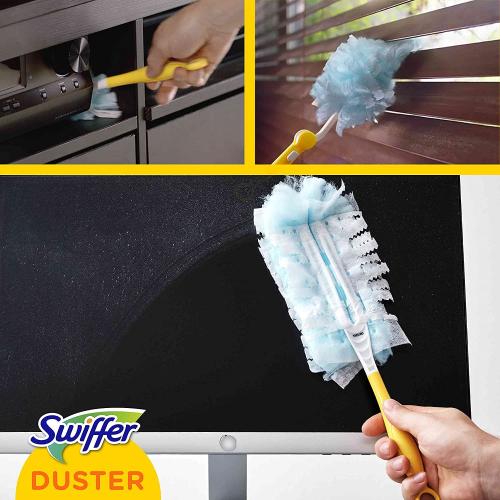 Swiffer DUSTER Staubmagnet mit Febreze Frische, Staubwedel + 3 Tücher