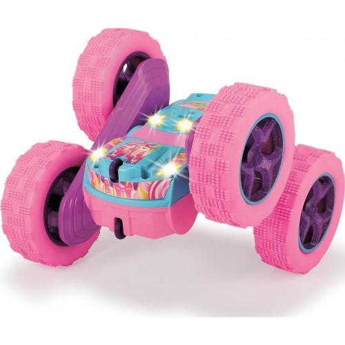 Dickie Toys - RC Tumbling Flippy, ferngesteuertes Spielzeugauto, Rotations und Flip Funktion ROSA VERPACKUNGSSCHADEN