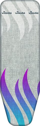 Vileda Total Reflect Plus Bügelbrettbezug für Dampfbügelstation, Bügelbretter von 120–130 x 38-45 cm, Grau