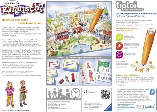 Ravensburger tiptoi 00786 - Sprichst du Englisch? Spiel, ab 4 Jahren, Lerne spielerisch und interaktiv Englisch
