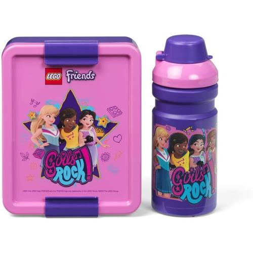 LEGO® Lunch-Set FRIENDS -Trinkflasche + Brotdose  - Lila / Pink