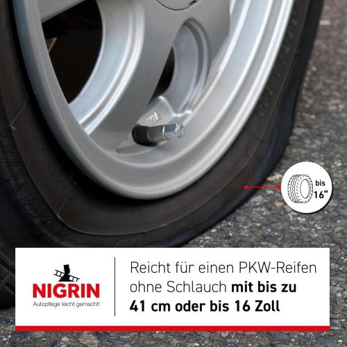 NIGRIN Reifendicht 500ml - Die schnelle Pannen-Hilfe (1er Pack)