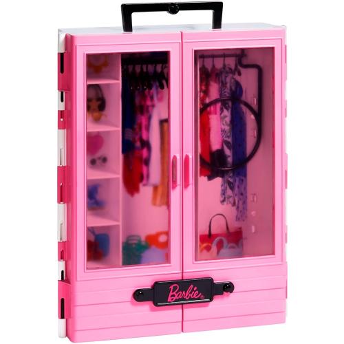 Barbie GBK11 - Traum Kleiderschrank, tragbares Modespielzeug