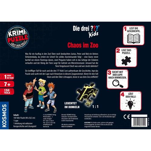 KOSMOS 697990 Krimi Puzzle Die drei ??? Kids Chaos im Zoo