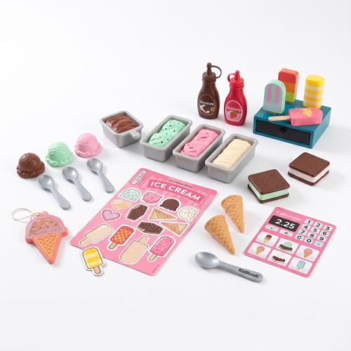 Preview: KidKraft 53539 - Eisdielen Spielset mit Eistüten, Brownies und Magneten für die Kinderküche
