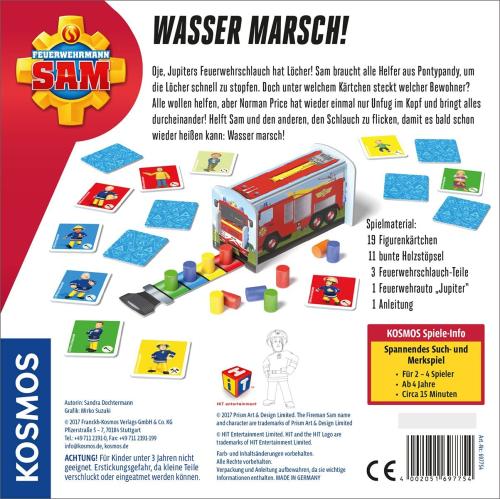 KOSMOS - Feuerwehrmann Sam - Wasser Marsch! Spannendes Merkspiel