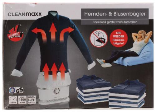CLEANmaxx Automatischer Hemden-Bügler zum Trocknen und Glätten , Weiß GEBRAUCHT