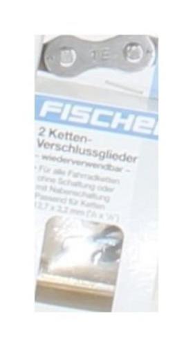 Fischer Erwachsene 1/2 x 1/8 2x Kettenverschlussglieder, Schwarz, 12,7 x 3,2 mm 