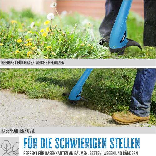 Preview: Güde 95177 Rasentrimmer GRT 251 P (2-Fadensystem mit Tipp Nachstellautomatik, Zusätzliche Fadenspule, 250W), 99 x 23 cm