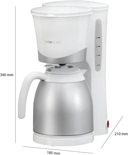 Clatronic Thermo-Kaffeeautomat KA3327 für 8-10 Tassen, Weiss