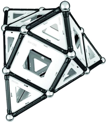 Geomag CLASSIC Black & White, Magnetkonstruktionen und Lernspiele, 104-teilig
