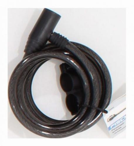Fischer Seilschloss, Lnge 180cm, Durchmesser 12mm, Schwarz, 12 mm  