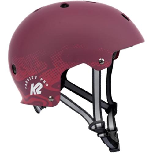 K2 Skate Varsity PRO Helmet Unisex – Erwachsenen Skatehelm — Burgundy —M (55 - 58cm)