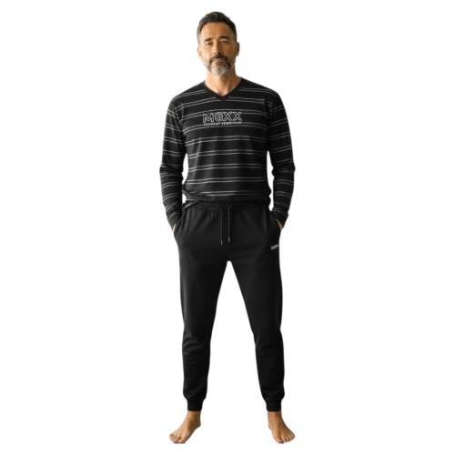 Preview: MEXX ZN2417036MM Herren Pyjama Schlafanzug Lang V-Ausschnitt LOGO PRINT FULL - DIVERSE Größen
