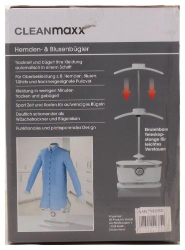 CLEANmaxx Automatischer Hemden-Bügler zum Trocknen und Glätten , Weiß GEBRAUCHT