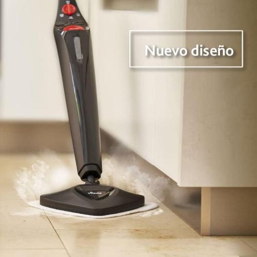 Vileda Steam Plus Dampfreiniger, hygienische Bodenreinigung, entfernt bis zu 99,9% der Bakterien und Viren*, für alle Böden, ideal für Teppiche