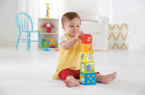 Fisher-Price CDC52 - Bunte Stapelwürfel, Babyspielzeug ab 6 Monaten