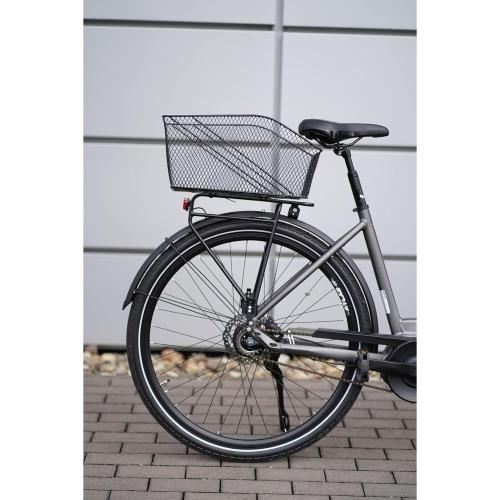 Prophete 7423 Fahrradkorb XXL, für Gepäckträger, inkl. Befestigungsmaterial, Feste Montage, max. 10 kg Tragkraft, 460 x 295 x 225 mm