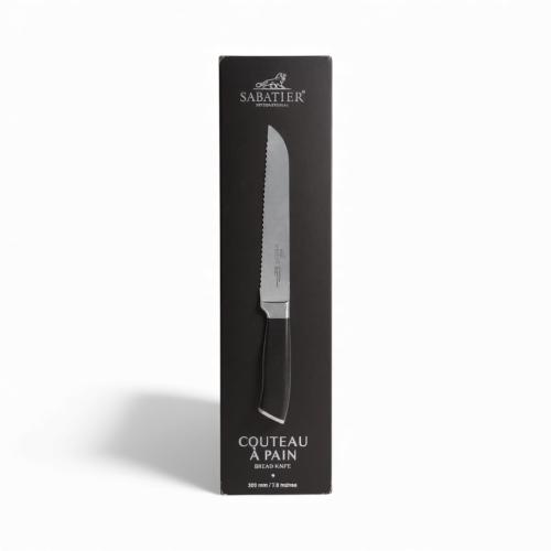 SABATIER Couteau A Pain - Brotmesser mit Wellenschliff - Klingenlänge: 20 cm Edelstahl/schwarz