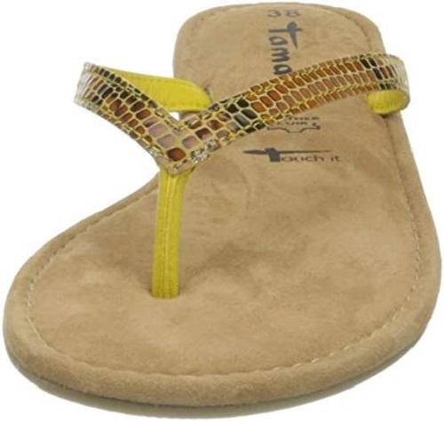 Tamaris Damen 1-1-27124-24 Pantoletten, Gelb (Sun Snake Uni 624), 41 EU