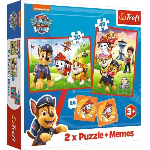 Trefl 93337 - 2 in 1 Puzzles + Memo PAW PATROL