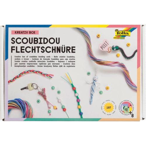 Folia Scoubidou Flechtschnüre KREATIV BOX 197 tlg.