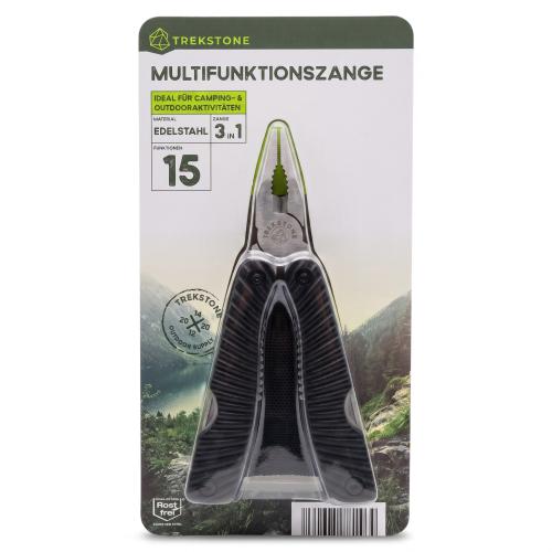 Preview: Trekstone 3in1 CAMPING-MULTIFUNKTIONSZANGE, 15 Funktionen - inkl. Aufbewahrungstasche