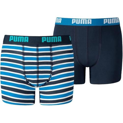 PUMA 2er Pack Kinder Everyday Boxershorts Unterhose Basic, Blue, 134-140