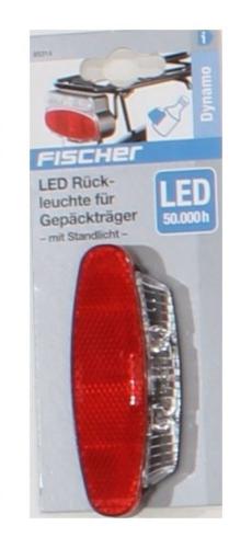Fischer Erwachsene Dynamo LED-Rckleuchte Gepcktrger Standlicht, Rot, One Size 