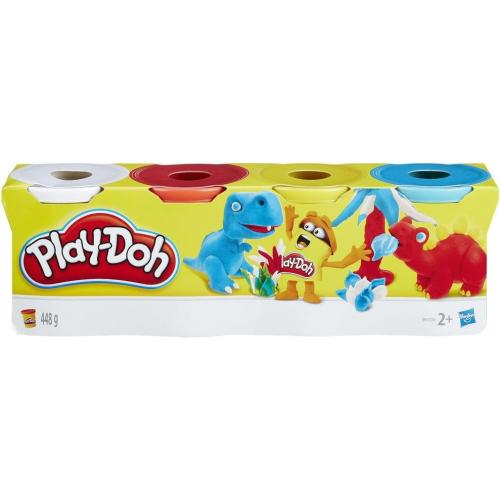 Play-Doh 4er Pack DINO, Knete für fantasievolles und kreatives Spielen B6508