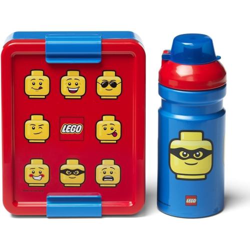 LEGO® Lunch-Set Classic Panier-Repas ICONIC SMILY -Trinkflasche + Brotdose  - Rot / Blau