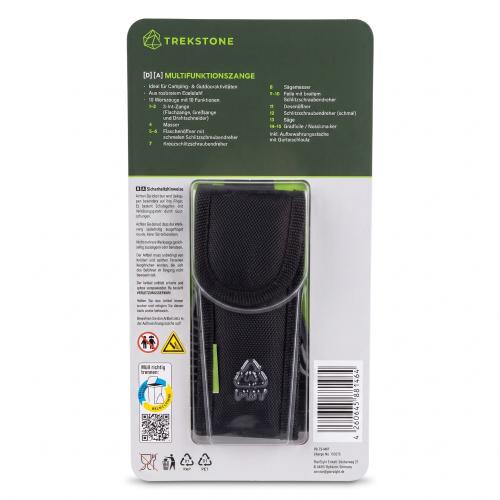 Preview: Trekstone 3in1 CAMPING-MULTIFUNKTIONSZANGE, 15 Funktionen - inkl. Aufbewahrungstasche