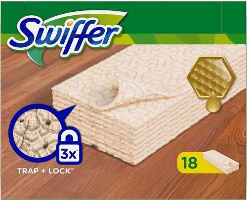 Swiffer Bodenwischer Trockene Bodentücher (18 Tücher) für Holz & Parkett