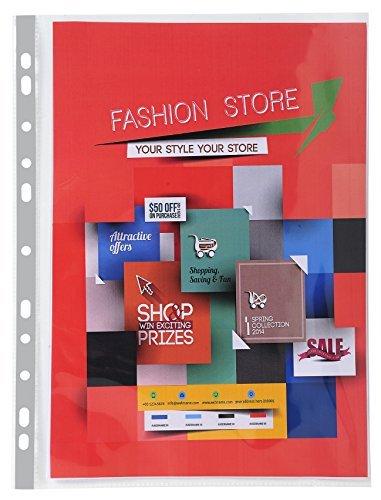 Prospekthllen Packung, 10 Stck, fr exagraphic aus PP,Din A4, transparent/wei