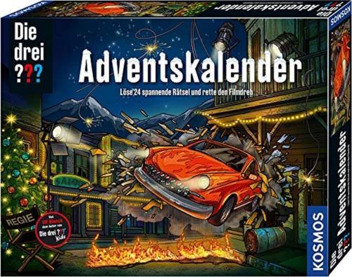 KOSMOS ?630560 Die drei ??? Adventskalender 2021, Löse die 24 spannenden Rätsel und rette den Film-Dreh