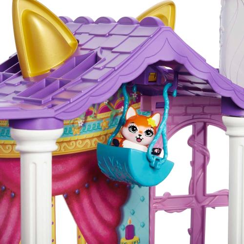 Enchantimals HCG59 - Royals Ballzauber Schloss (ca. 66 cm groß), 19 Teile, mit Felicity Fox & Flick Tierfigur, Spielzeug ab 4 Jahre
