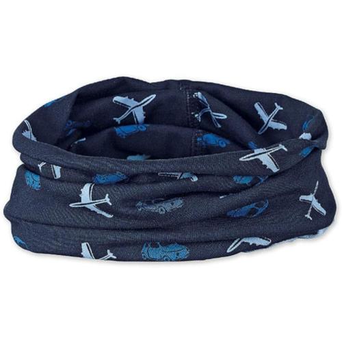 Sterntaler 1521967 Kinder Sommerschal Allrounder Loop Flugzeugmotiv (M, Marine)