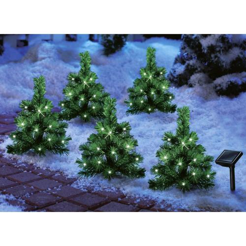 SOLAR Tannenbäumchen 5 Teilig Gr. ca. 47 cm inkl. Erdspieß