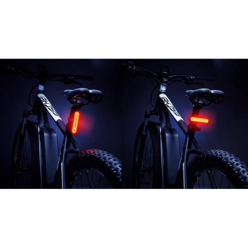 Fischer LED Akku Stableuchte, Rücklicht, Fahrradbeleuchtung, Fahrrad-Rückleuchte, aufladbar, Schutzart IPX4, schwarz 
