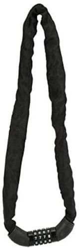 Fischer Fahrrad Kettenschloss Durchmesser 5 mm, schwarz, 90cm, 85898 