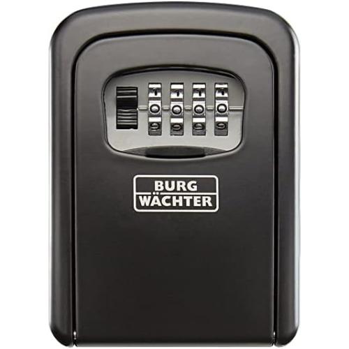 Burg-Wächter Schlüsseltresor mit 4-stelligem Zahlencode für außen und innen, Sicher, Wandmontage, Key Safe 30 SB, Schwarz