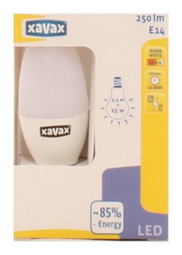 Xavax LED-Lampe, E14, 250lm ersetzt 25W Kerzenlampe, Warmwei 