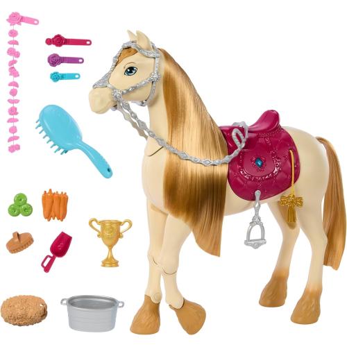 Mattel HXJ42 - Barbie bewegliches Pferd -  Pferdeabenteuer - Tanz und Show Pferd - mit Zubehör