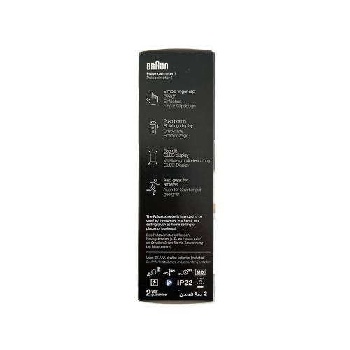 Braun Healthcare Pulsoximeter 1 (Sauerstoffsättigung, Blutsauerstoffgehalt, klinisch genaues) YK-81CEU