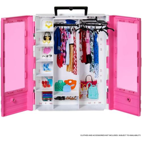 Barbie GBK11 - Traum Kleiderschrank, tragbares Modespielzeug